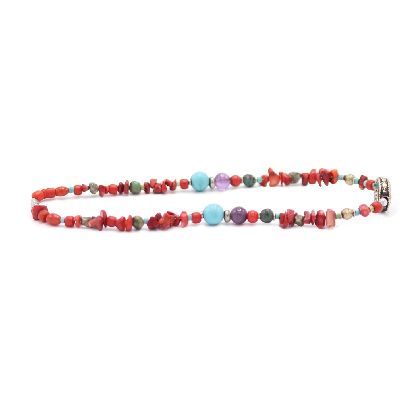 Tribal Coral Gemstone Choker