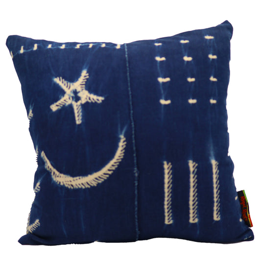 Authentic Indigo Woven Cotton Textile with Regal Roots Tag